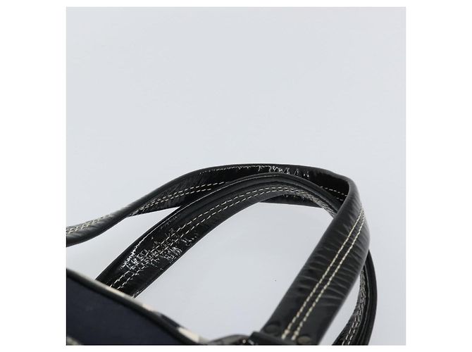 Borsa a mano Burberry Nova Check Blue Label in tela nera Auth 170426 Nero - vista 8