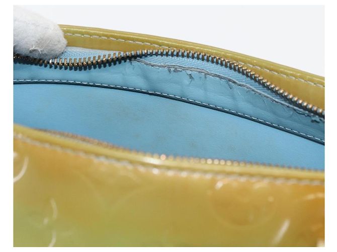 LOUIS VUITTON Borsa a Mano Monogram Vernis Houston Blu Baby M91005 LV Auth 168158 Blu chiaro - vista 11