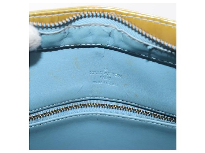 LOUIS VUITTON Borsa a Mano Monogram Vernis Houston Blu Baby M91005 LV Auth 168158 Blu chiaro - vista 18