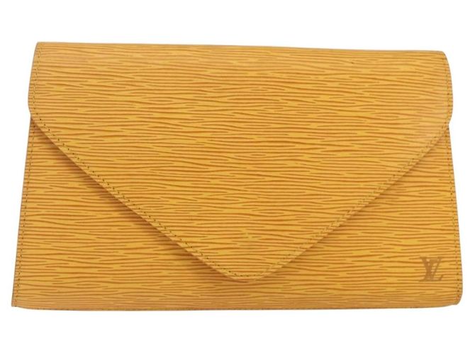 LOUIS VUITTON Clutch Art Déco Epi Giallo M52639 LV Auth 168163 - vista 13
