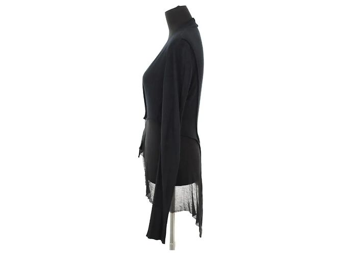 Rick Owens Schwarze Wickeljacke - Ansicht 3