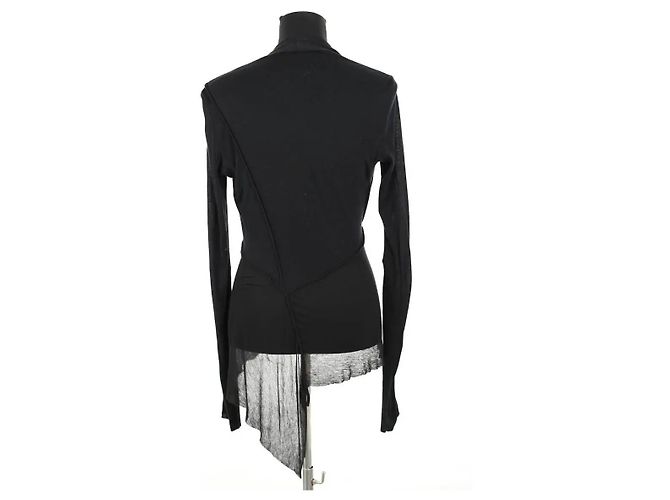 Rick Owens Schwarze Wickeljacke - Ansicht 4