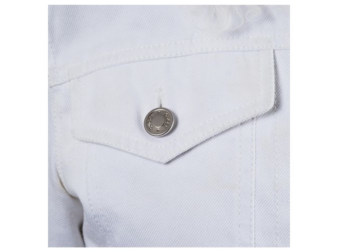 Giacca in denim bianco e pelliccia di agnello Gucci di Tom Ford - vista 5