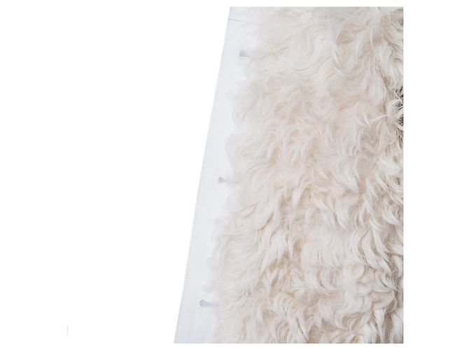 Giacca in denim bianco e pelliccia di agnello Gucci di Tom Ford - vista 7