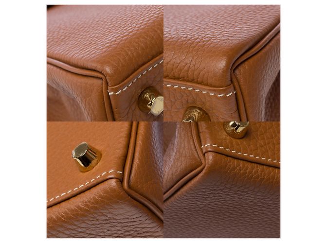 Hermès Borsa HERMES Kelly 25 in Pelle Dorata - 103311 D'oro - vista 12