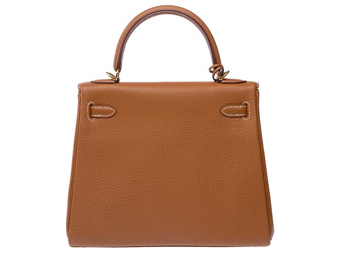 Hermès Borsa HERMES Kelly 25 in Pelle Dorata - 103311 D'oro - vista 4