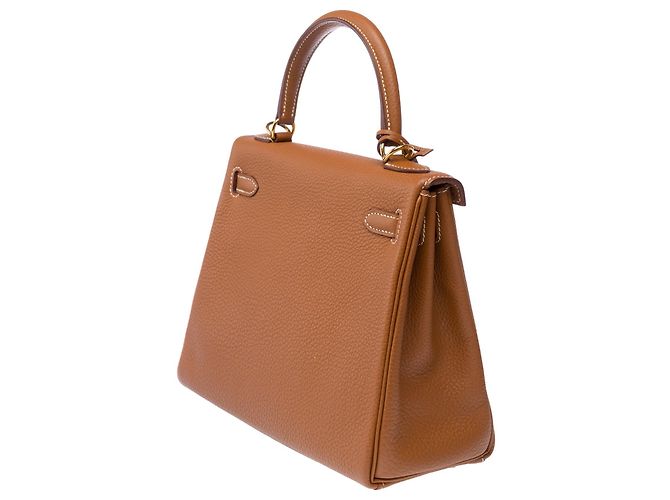 Hermès Borsa HERMES Kelly 25 in Pelle Dorata - 103311 D'oro - vista 6