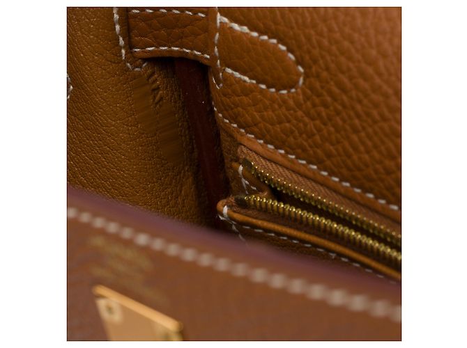 Hermès Borsa HERMES Kelly 25 in Pelle Dorata - 103311 D'oro - vista 8