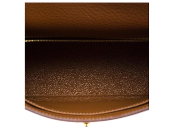 Hermès Borsa HERMES Kelly 25 in Pelle Dorata - 103311 D'oro - vista 9