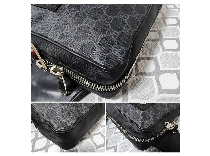 Marsupio GG Supreme Monogram Web Gucci Nero/Grigio - vista 11