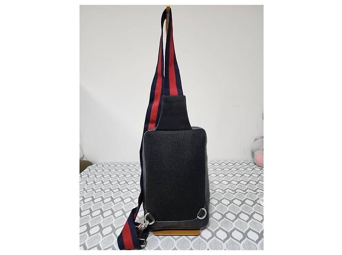 Marsupio GG Supreme Monogram Web Gucci Nero/Grigio - vista 3