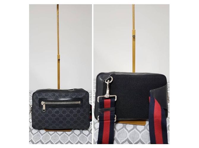 Marsupio GG Supreme Monogram Web Gucci Nero/Grigio - vista 4