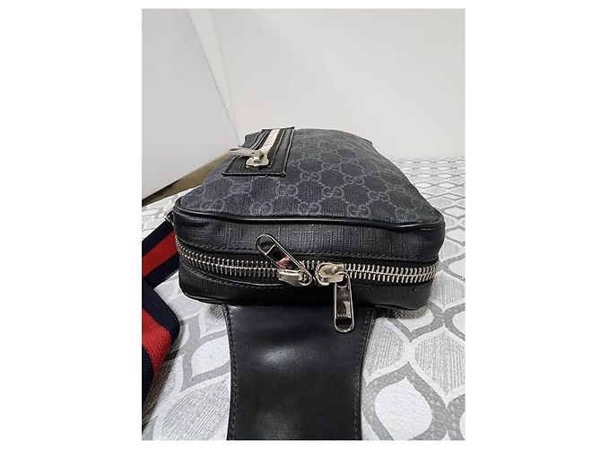 Marsupio GG Supreme Monogram Web Gucci Nero/Grigio - vista 5