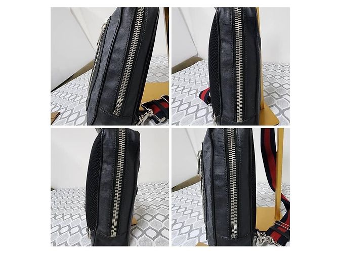 Marsupio GG Supreme Monogram Web Gucci Nero/Grigio - vista 7