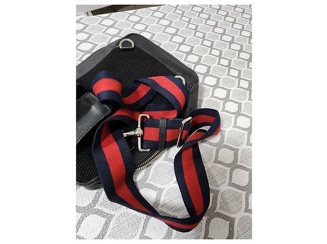 Marsupio GG Supreme Monogram Web Gucci Nero/Grigio - vista 8