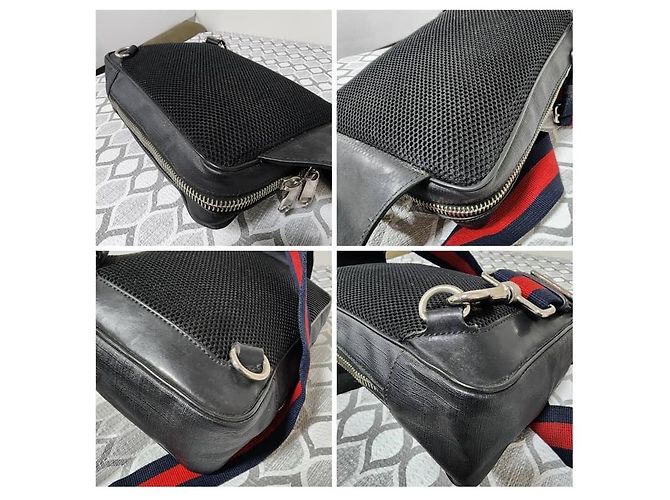 Marsupio GG Supreme Monogram Web Gucci Nero/Grigio - vista 9