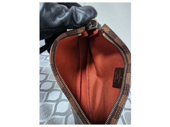 LOUIS VUITTON Pochette Bag Navona in Tela Damier Marrone - vista 10
