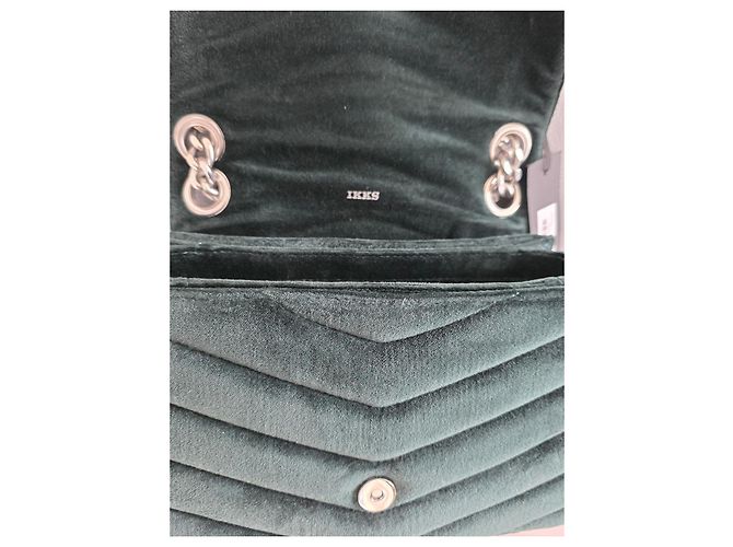 Borsa Ikks The 1 Velvet verde trapuntata Argento Verde scuro - vista 11