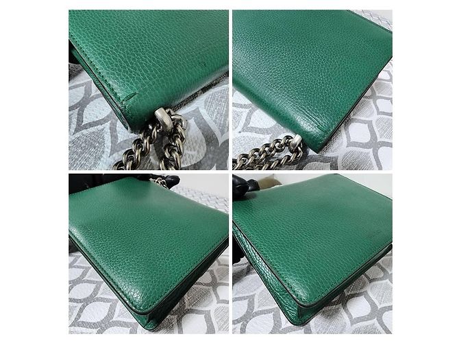 Borsa a tracolla Dionysus in pelle piccola verde Gucci - vista 15