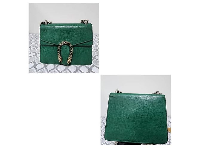 Borsa a tracolla Dionysus in pelle piccola verde Gucci - vista 16