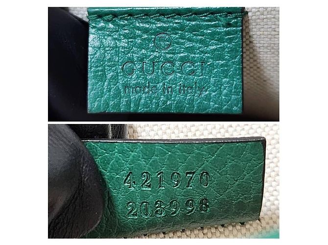 Borsa a tracolla Dionysus in pelle piccola verde Gucci - vista 3