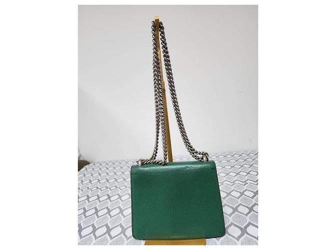 Borsa a tracolla Dionysus in pelle piccola verde Gucci - vista 4