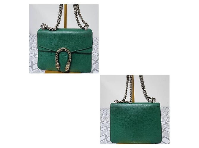 Borsa a tracolla Dionysus in pelle piccola verde Gucci - vista 5