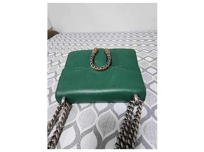 Borsa a tracolla Dionysus in pelle piccola verde Gucci - vista 7