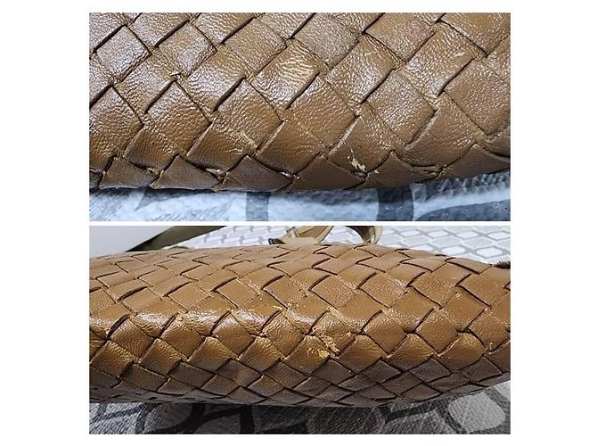 Borsa Messenger Intrecciato Bottega Veneta Beige - vista 11