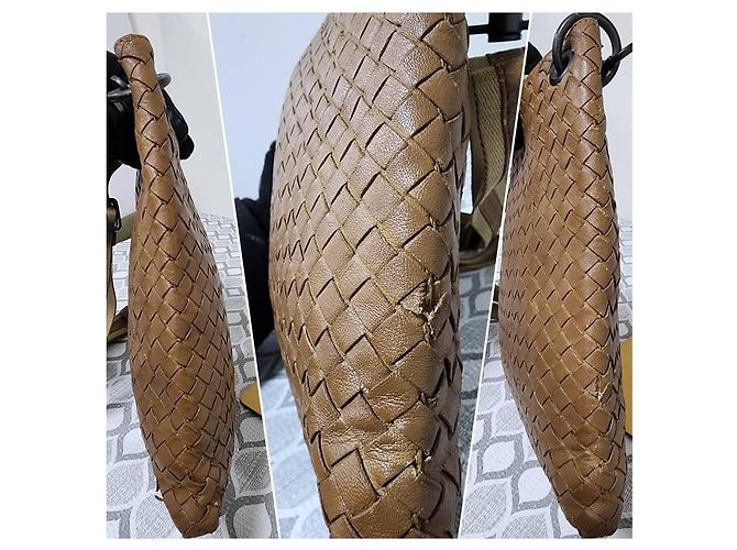 Borsa Messenger Intrecciato Bottega Veneta Beige - vista 12