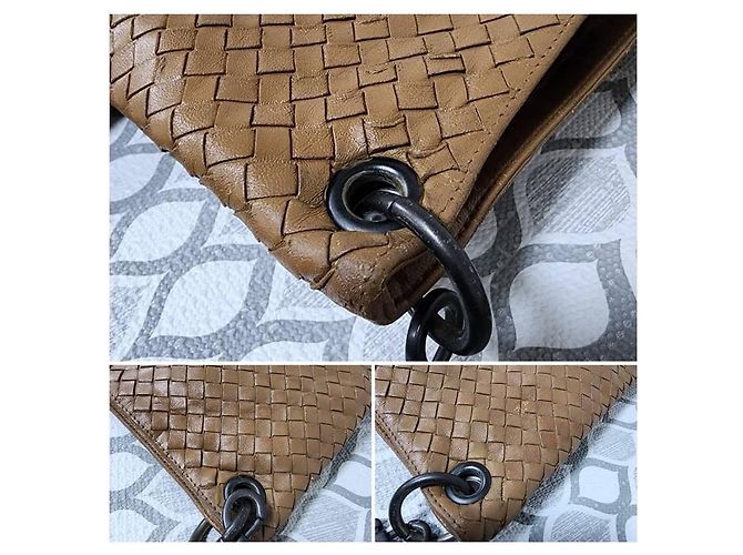 Borsa Messenger Intrecciato Bottega Veneta Beige - vista 13
