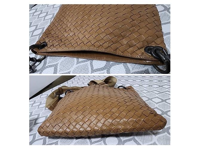 Borsa Messenger Intrecciato Bottega Veneta Beige - vista 7