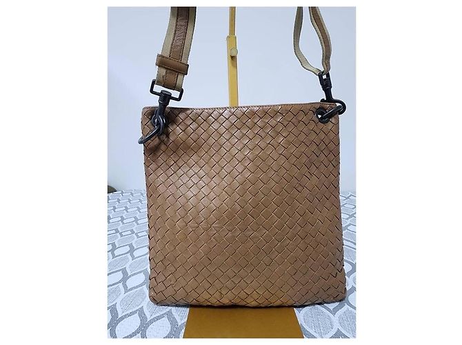 Borsa Messenger Intrecciato Bottega Veneta Beige - vista 8