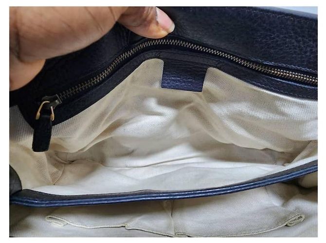 Borsa a spalla media Marmont in pelle martellata nera GUCCI Nero - vista 13