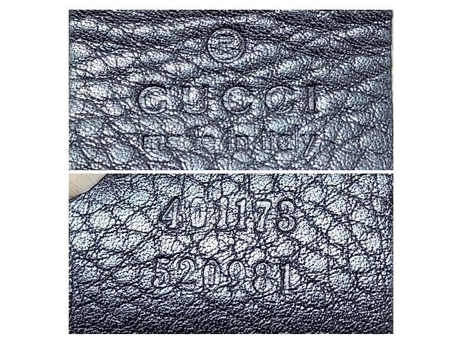 Borsa a spalla media Marmont in pelle martellata nera GUCCI Nero - vista 2