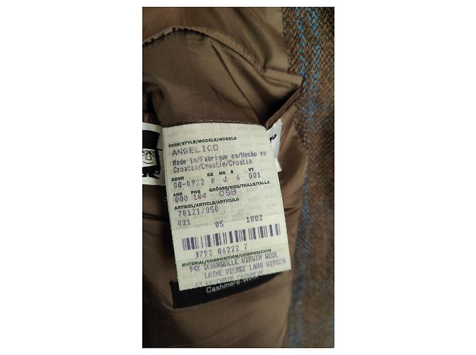 Giacca Hugo Boss Angelico in tweed marrone - vista 4