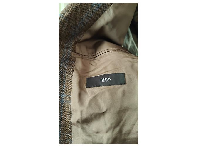 Giacca Hugo Boss Angelico in tweed marrone - vista 6