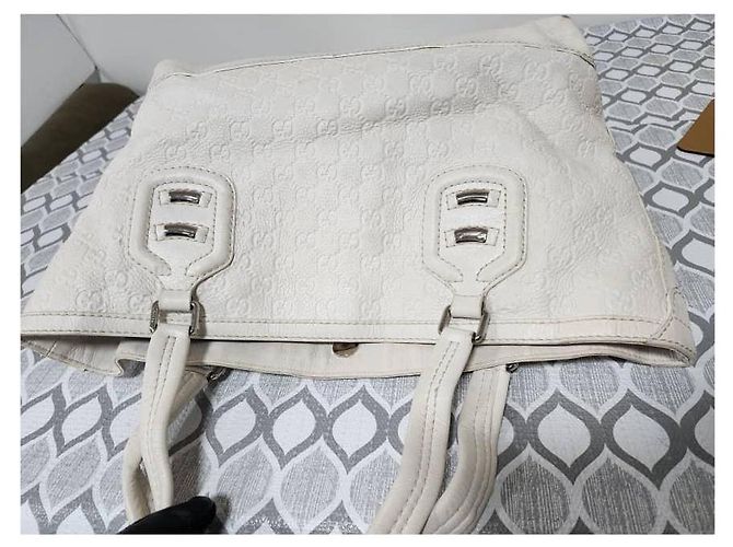 Borsa Tote Gucci GG Signature Off-White Bianco - vista 7