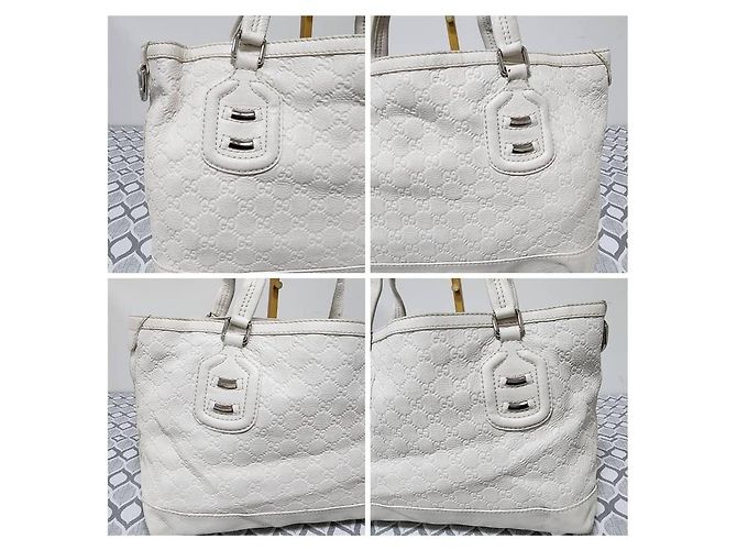 Borsa Tote Gucci GG Signature Off-White Bianco - vista 8