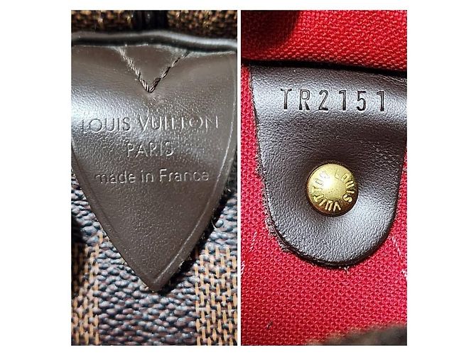 Borsa Speedy 30 in tela Damier di LOUIS VUITTON marrone - vista 2