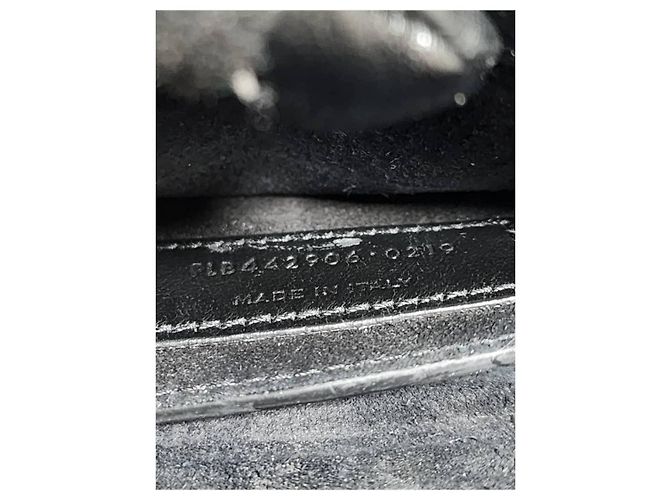 Bolso cruzado de anguila Saint Laurent Sunset Negro - vista 12