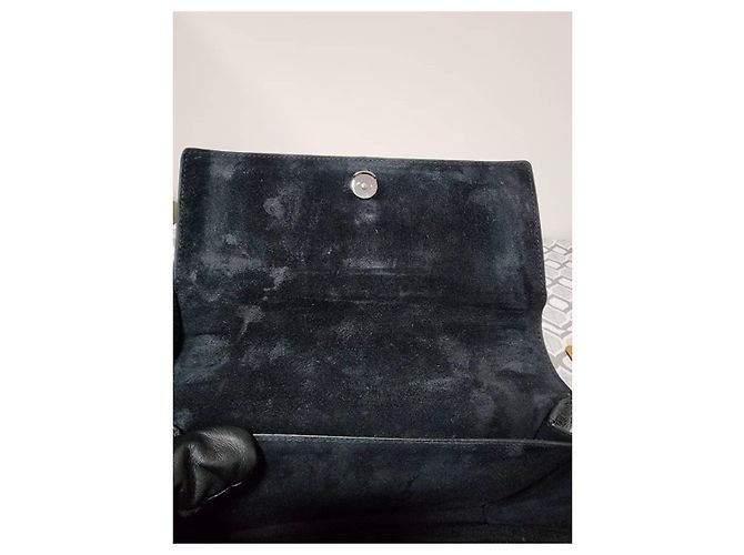 Bolso cruzado de anguila Saint Laurent Sunset Negro - vista 15