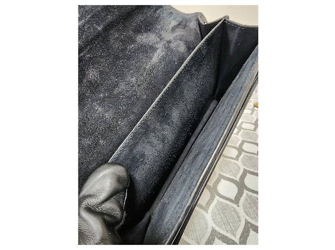 Bolso cruzado de anguila Saint Laurent Sunset Negro - vista 17