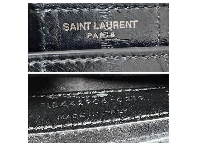 Bolso cruzado de anguila Saint Laurent Sunset Negro - vista 2