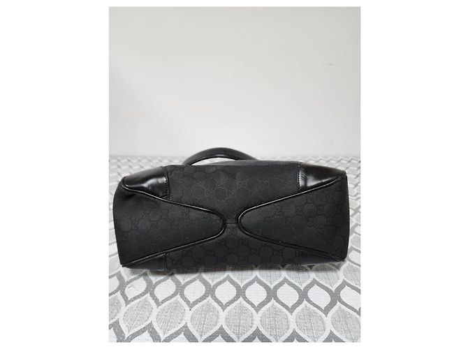 Borsa a spalla 2 in 1 in tela GG Gucci in pelle nera - vista 6