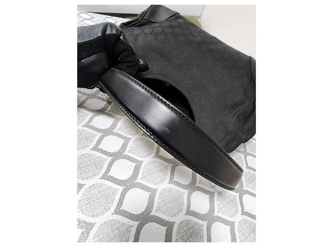 Borsa a spalla 2 in 1 in tela GG Gucci in pelle nera - vista 7