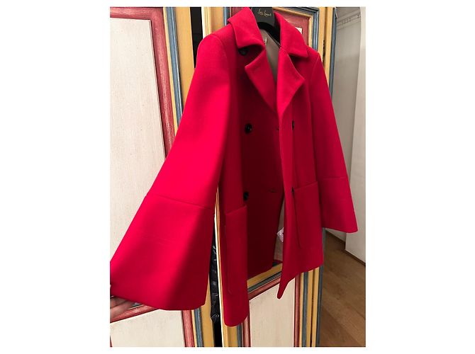 Autre Marque Abrigo Rojo Semi-Couture Roja - vista 6