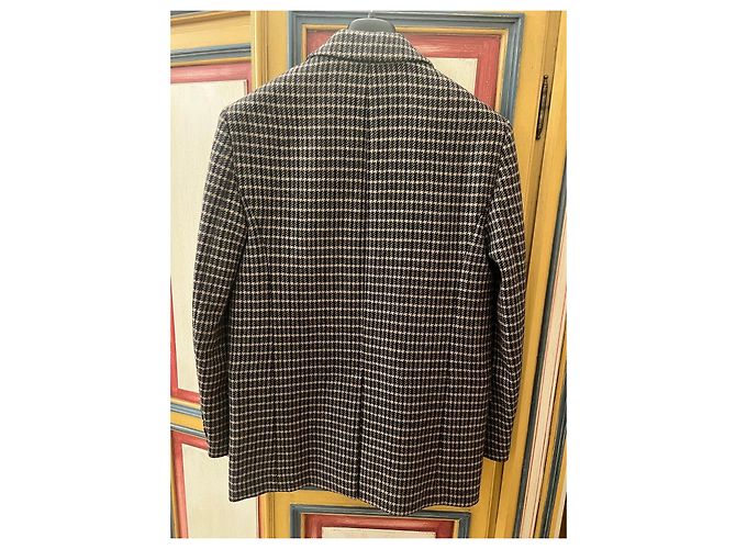 Autre Marque Plaid Wool Virgin Fabric Jacket Brown Beige Olive green Navy blue - view 3