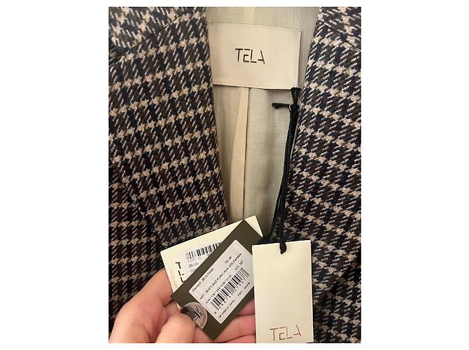 Autre Marque Plaid Wool Virgin Fabric Jacket Brown Beige Olive green Navy blue - view 4