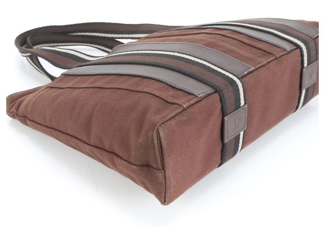 Hermès Troca Horizontal MM Leder Tote Bag Braun - Ansicht 4